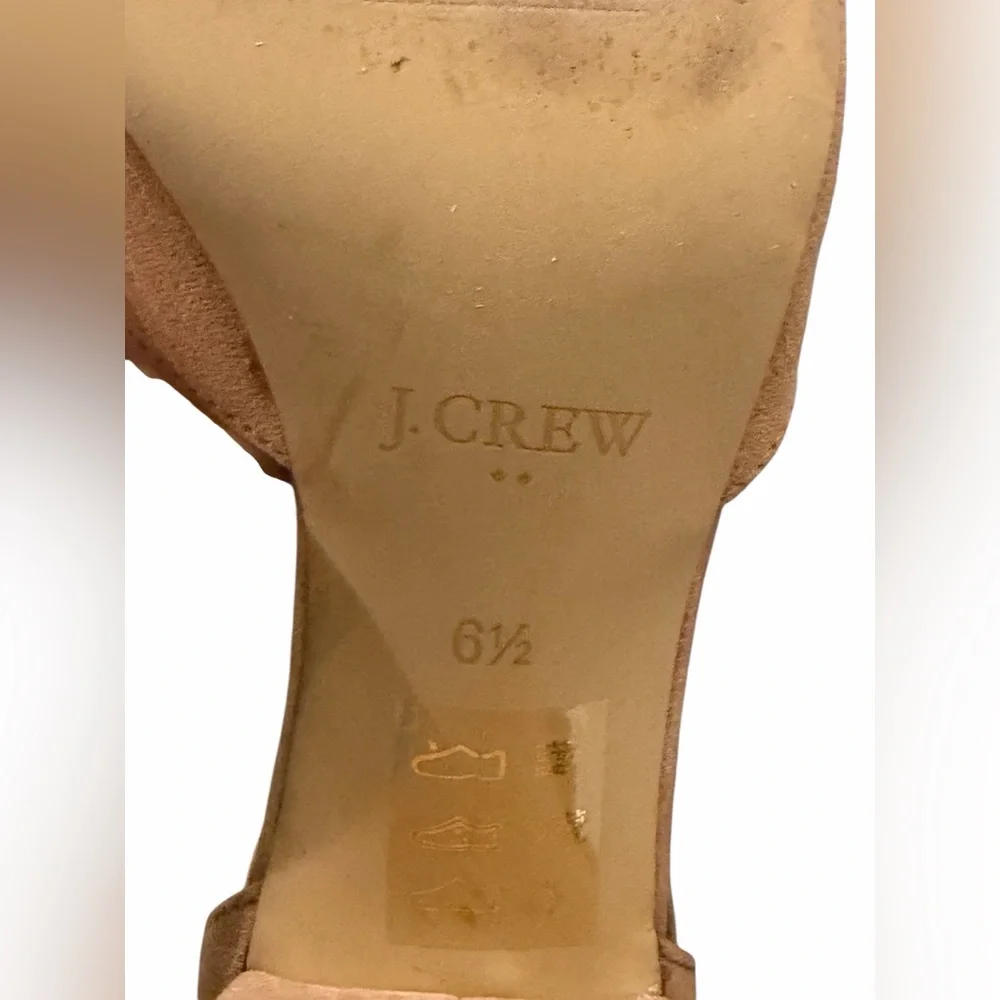 J. Crew‎ Beige Block Heel.
